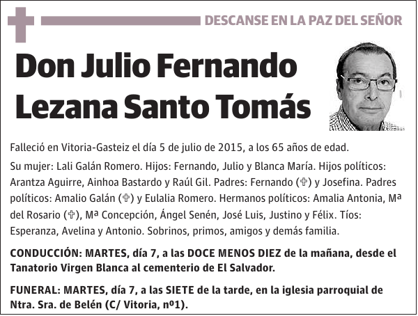 Julio Fernando Lezana Santo Tomás