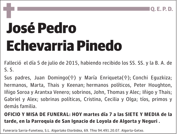 José Pedro Echevarria Pinedo