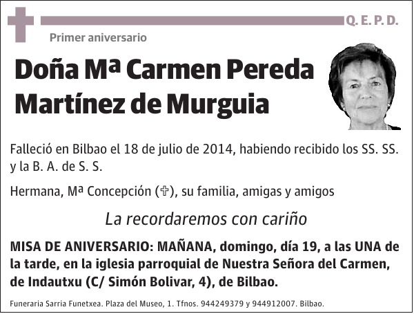 Mª Carmen Pereda Martínez de Murguia