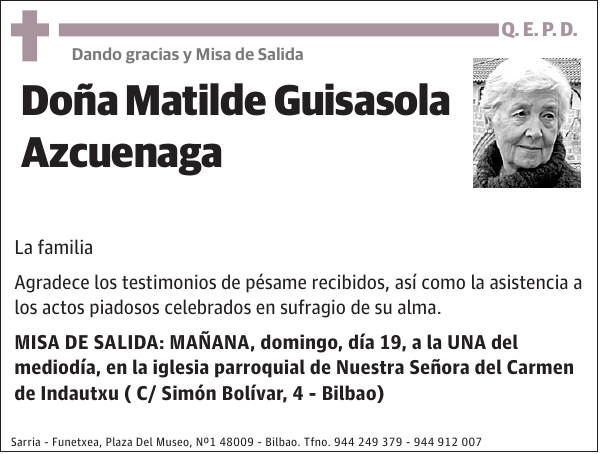 Matilde Guisasola Azcuenaga