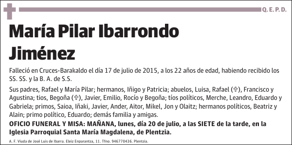 María Pilar Ibarrondo Jiménez