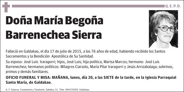María Begoña Barrenechea Sierra