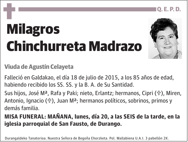 Milagros Chinchurreta Madrazo
