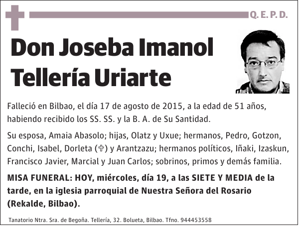 Joseba Imanol Tellería Uriarte