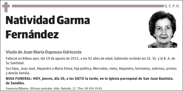 Natividad Garma Fernández