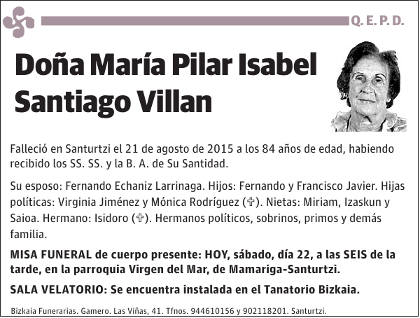 María Pilar Isabel Santiago Villan