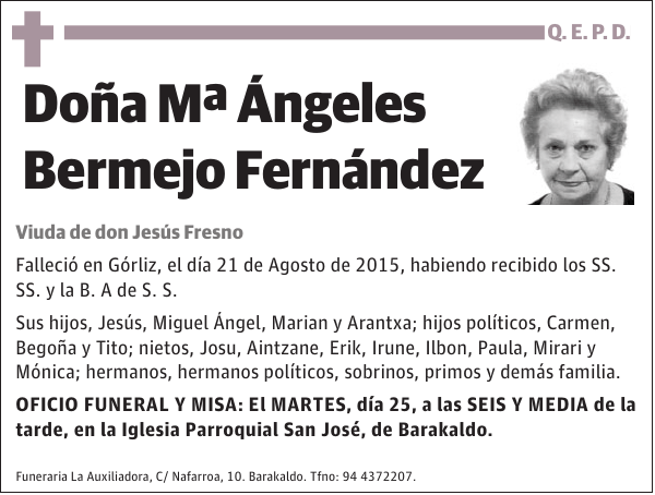 Mª Ángeles Bermejo Fernández