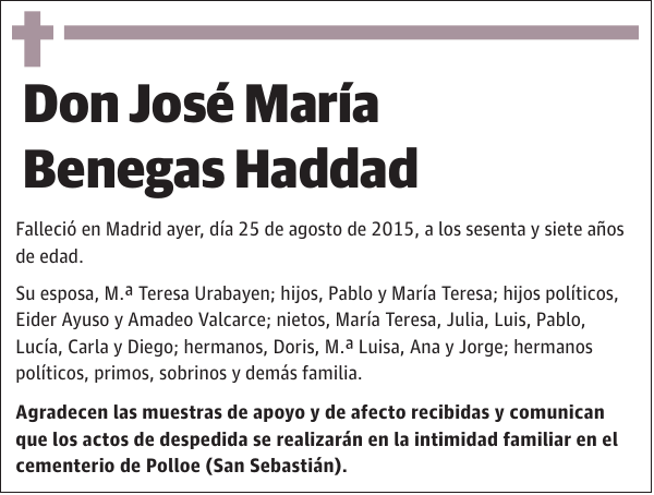 José María Benegas Haddad