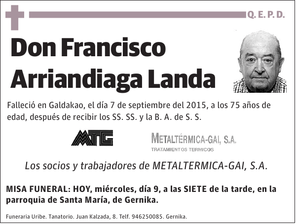 Francisco Arriandiaga Landa