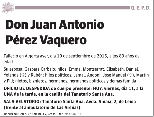 Juan Antonio Pérez Vaquero