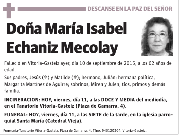 María Isabel Echaniz Mecolay