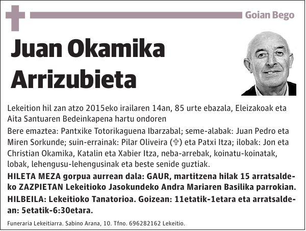 Juan Okamika Arrizubieta