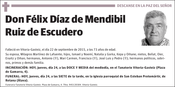 Félix Díaz de Mendibil Ruiz de Escudero