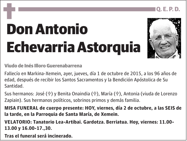 Antonio Echevarria Astorquia