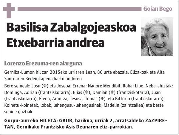Basilisa Zabalgojeaskoa Etxebarria
