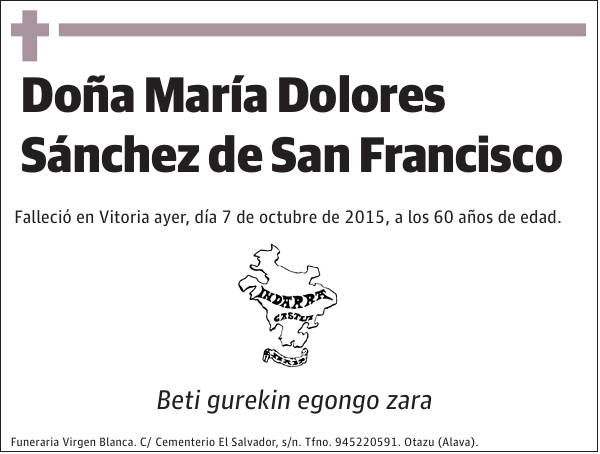 María Dolores Sánchez de San Francisco
