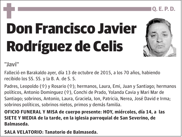 Francisco Javier Rodríguez de Celis
