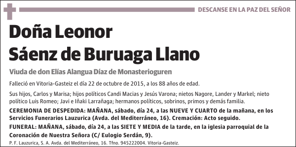Leonor Sáenz de Buruaga Llano