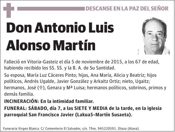 Antonio Luis Alonso Martín