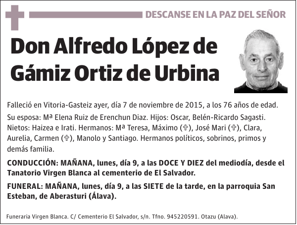 Alfredo López de Gámiz Ortiz de Urbina
