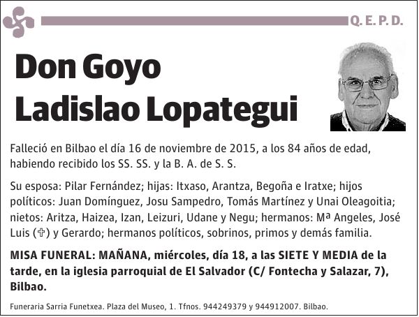 Goyo Ladislao Lopategui