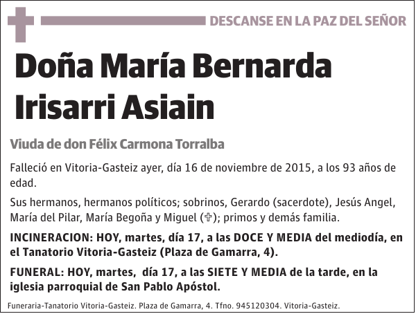 María Bernarda Irisarri Asiain