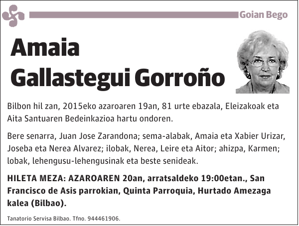 Amaia Gallastegui Gorroño