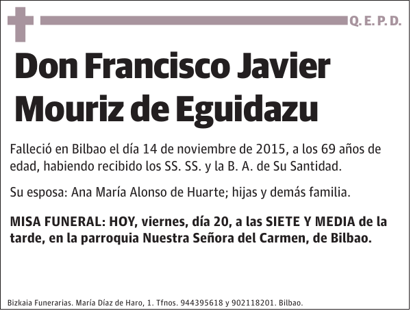 Francisco Javier Mouriz de Eguidazu