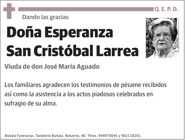 Esperanza San Cristóbal Larrea