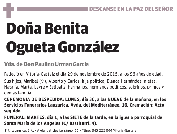 Benita Ogueta González