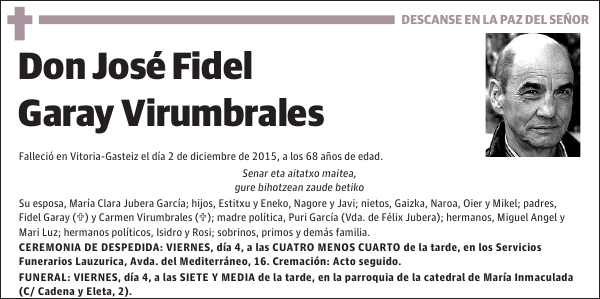 José Fidel Garay Virumbrales