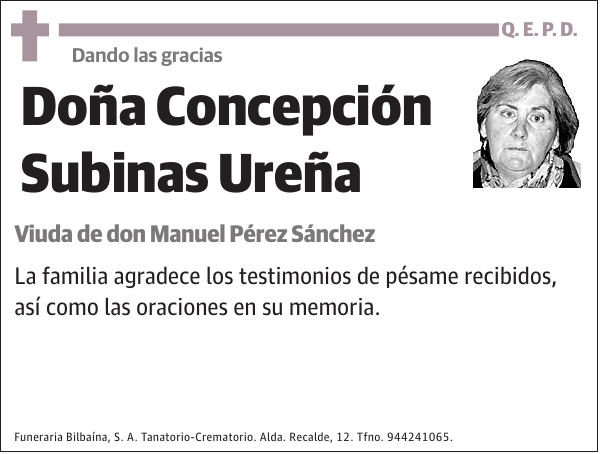Concepción Subinas Ureña