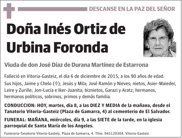 Inés Ortiz de Urbina Foronda