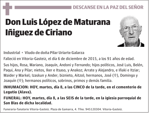 Luis López de Maturana Iñiguez de Ciriano