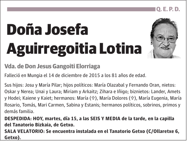 Josefa Aguirregoitia Lotina