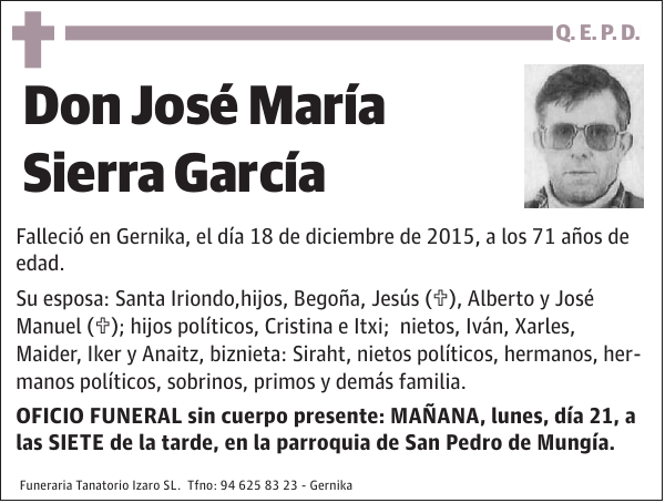 JosÃ© MarÃ­a Sierra GarcÃ­a