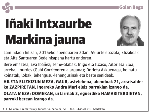IÃ±aki Intxaurbe Markina