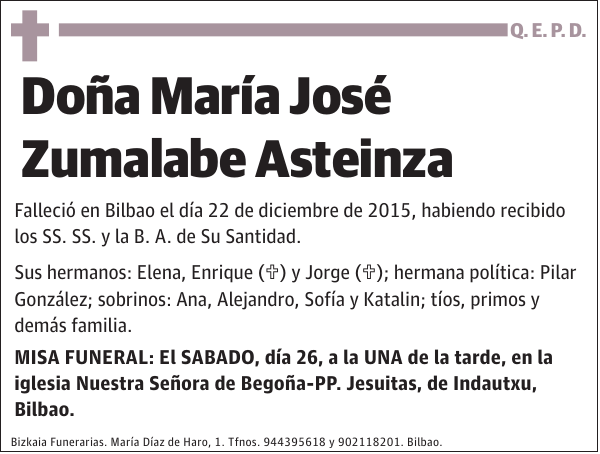 María José Zumalabe Asteinza