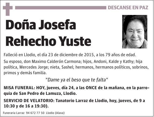 Josefa Rehecho Yuste