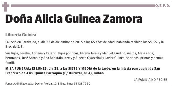 Alicia Guinea Zamora Librería Guinea
