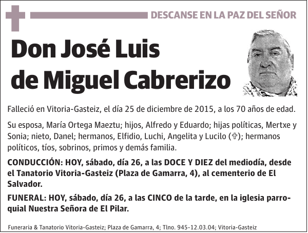 JosÃ© Luis de Miguel Cabrerizo
