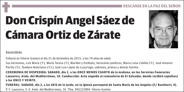 Crispín Angel Sáez de Cámara Ortiz de Zárate