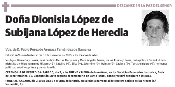 Dionisia López de Subijana López de Heredia