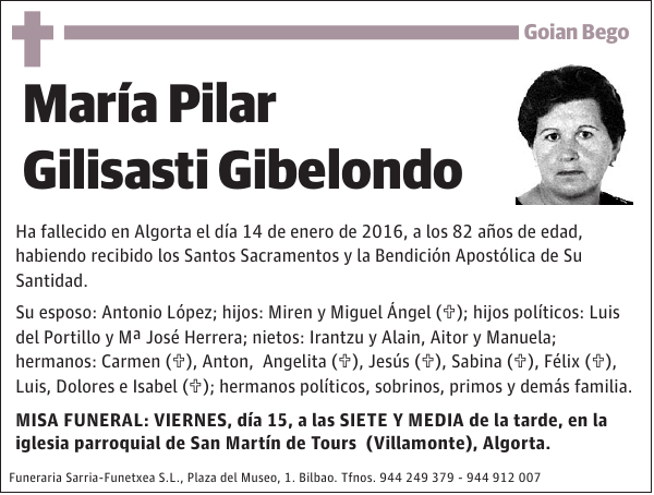 María Pilar Gilisasti Gibelondo