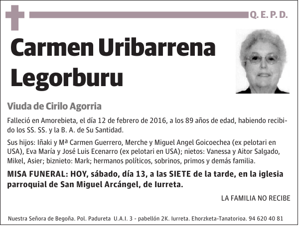 Carmen Uribarrena Legorburu
