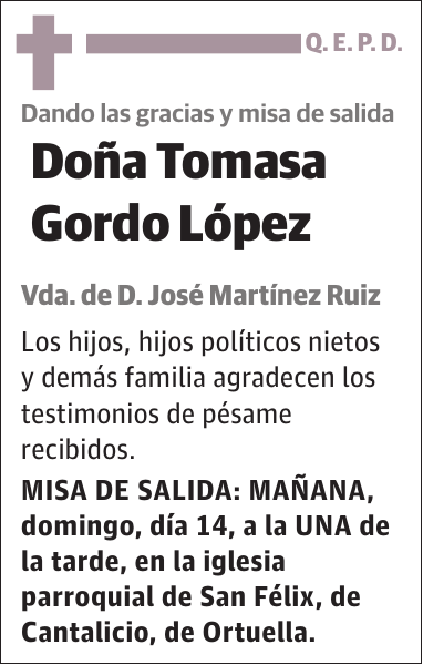 Tomasa Gordo López