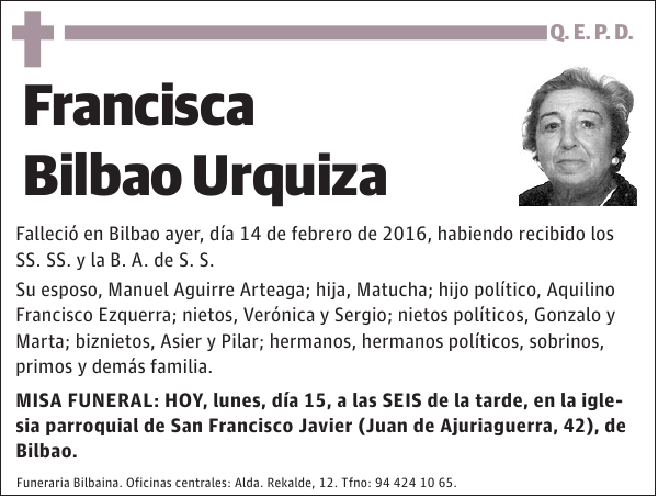 Francisca Bilbao Urquiza