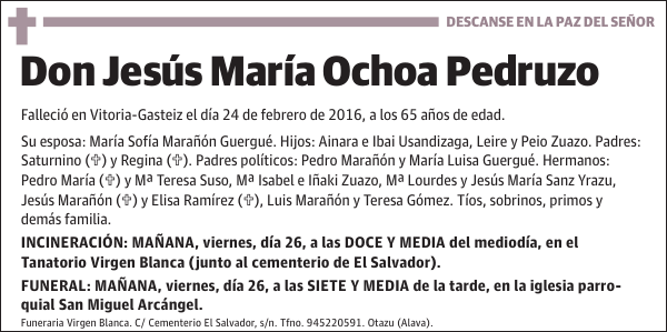 Jesús María Ochoa Pedruzo