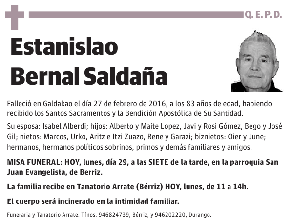 Estanislao Bernal Saldaña