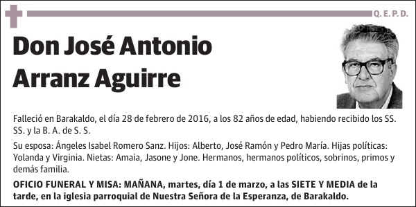 José Antonio Arranz Aguirre